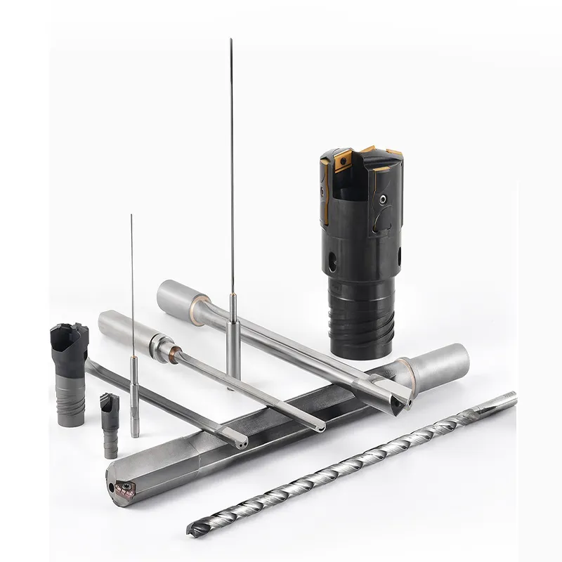 How have the designs of deep hole drills been enhanced to improve durability and performance?